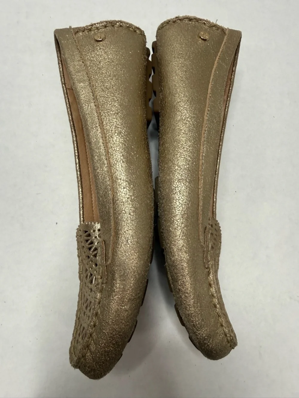UGG Clair Metallic Gold Loafers 8.5